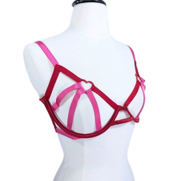 Victoria's Secret Very Sexy Open Cup Cage Bra Medium DD New Women Valentine's - Picture 3 of 9